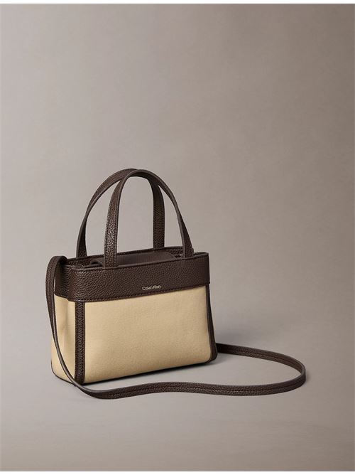 ck canvas mini tote crossbody CALVIN KLEIN | LV04F3504GXSJ